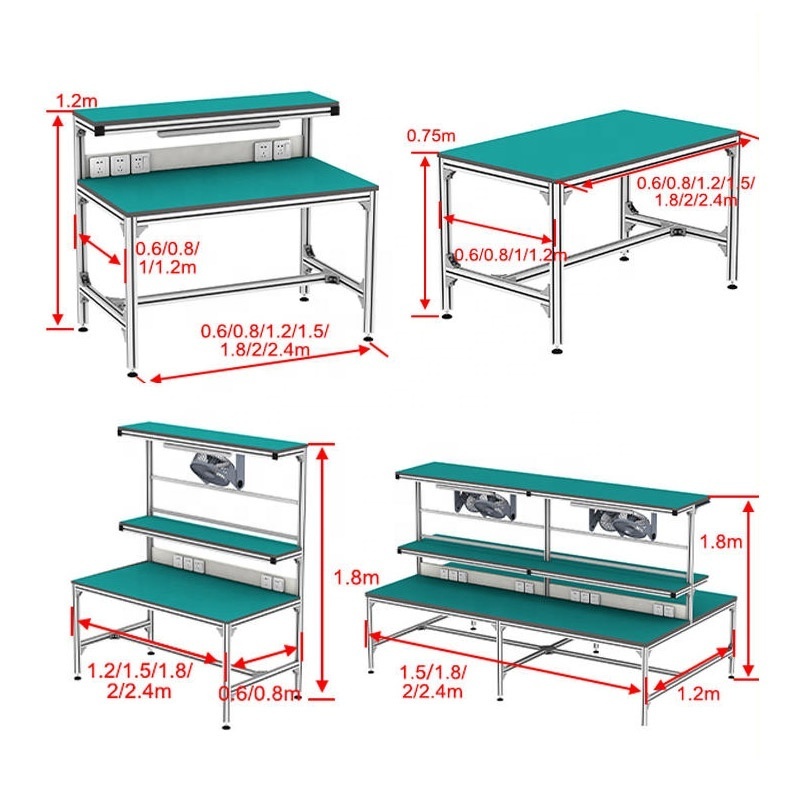 Workbench Production Line Workstation Work Table Industrial Accessories Door And Window Handle Anodizing Plant Import Aluminium