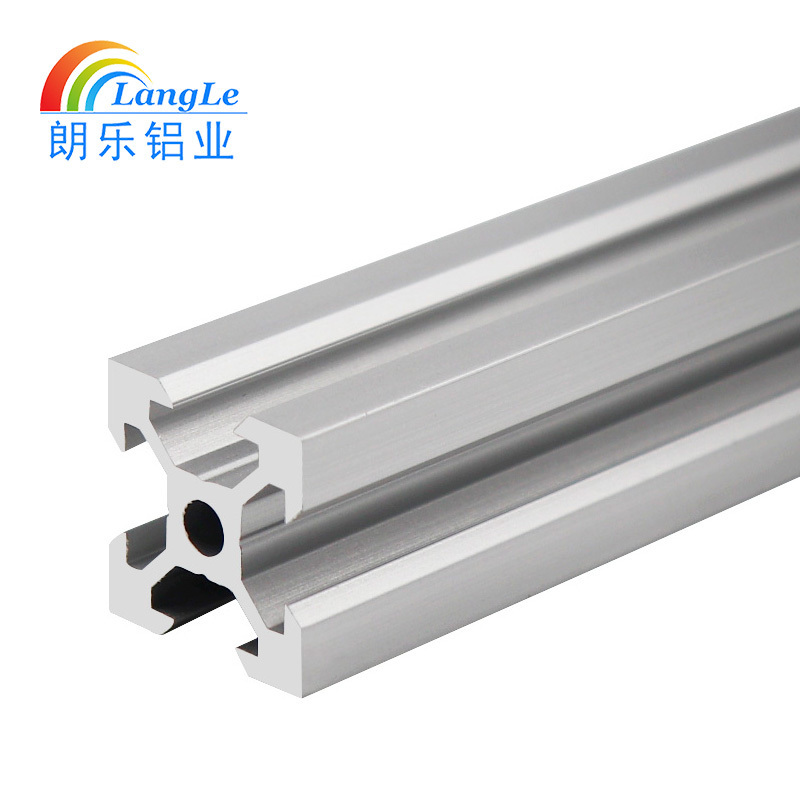 Langle aluminum factory 6063 silver black anodizing t slot aluminium extrusion 2040 v slot for linear rail 3D printer frame