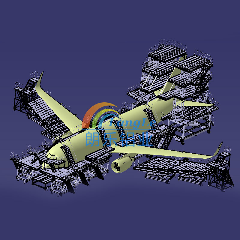 Aircraft Maintenance Access Platforms scaffolding for the Aviation Industry