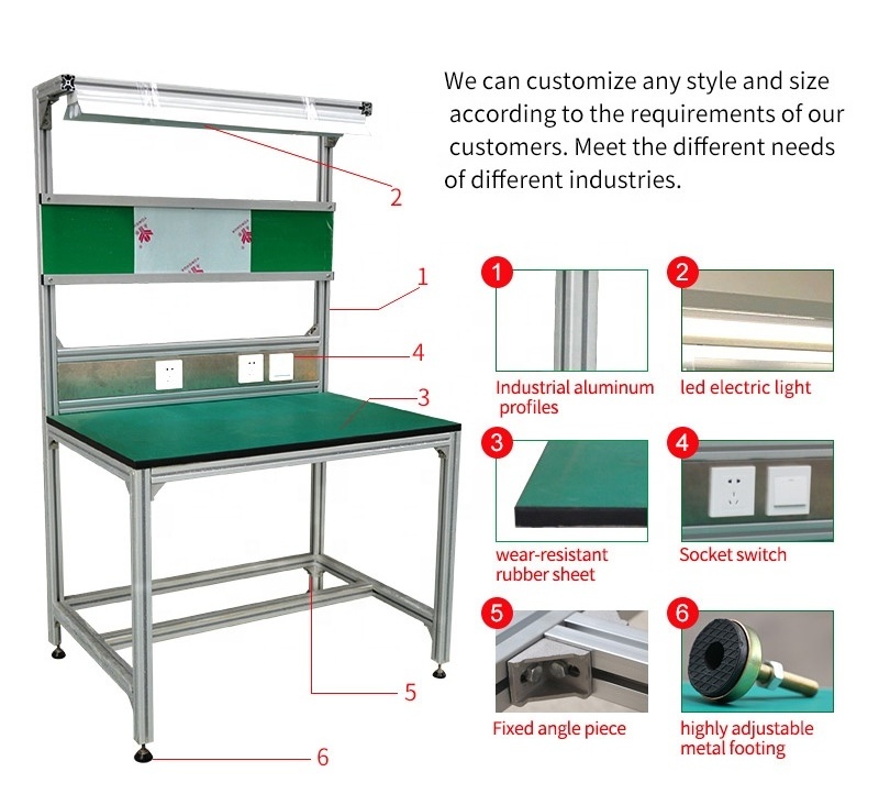Langle Aluminium Workbench track workbench aluminum work table packing ...