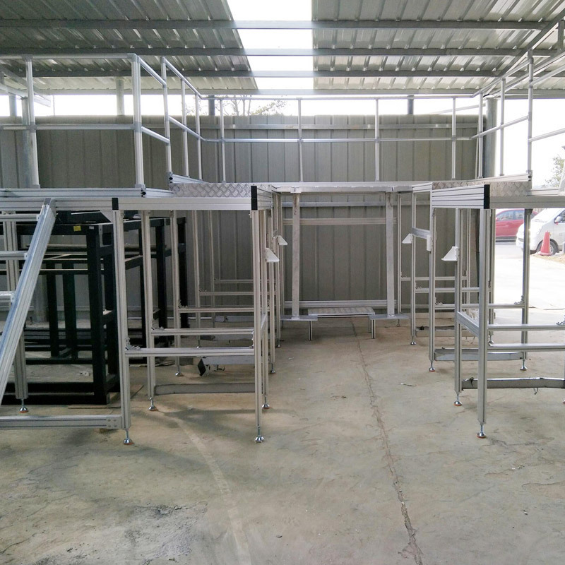 Chinese manufacturer industrial aluminum stairs and hand railings for sales