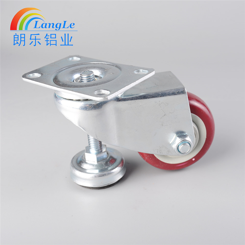 LANGLE Factory Price Industrial Aluminium Profile Cart Wheels for Workbench Central Locking Caster Wheel Heavy Duty Caster Wheel