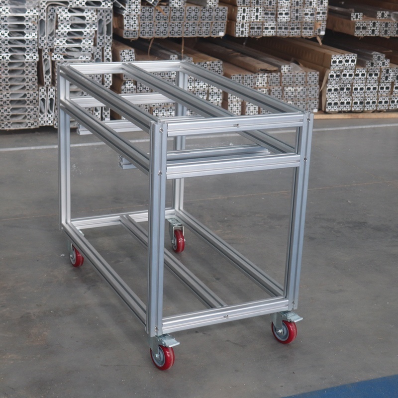 Movable Utility aluminum Cart 225 Lbs hand truck aluminum trolley with Wheels for production line