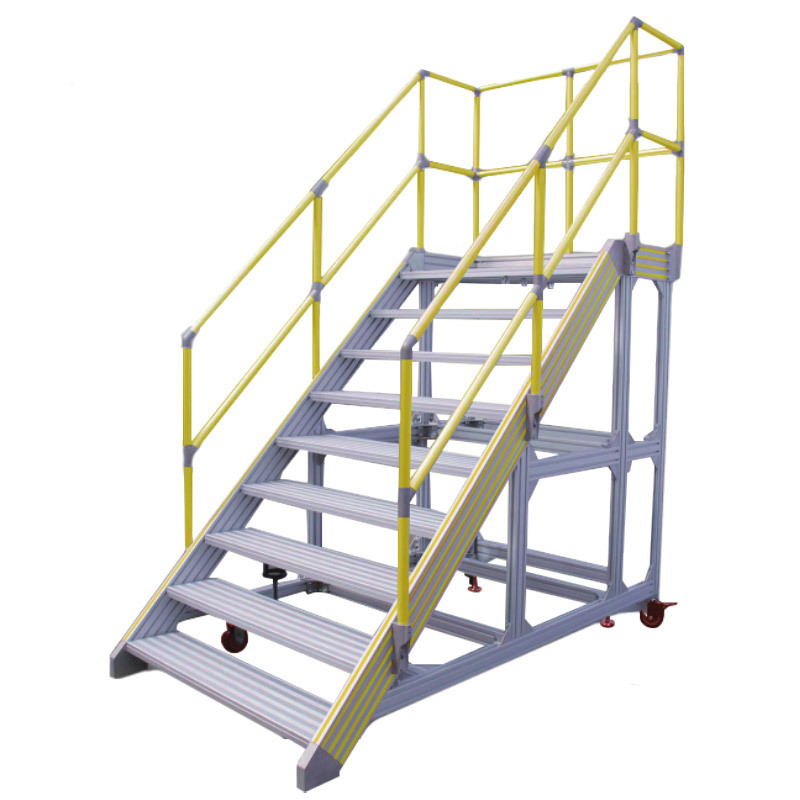 Lang Le Industrial Step Ladder Aluminum Alloy Mobile Climbing Ladder Workbench Aluminum Working Platform Stairs Foot Step Ladder