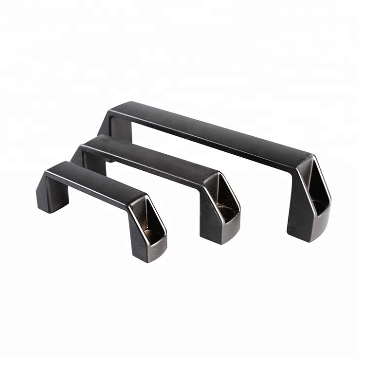 LANGLE Factory Prices Aluminum Handle Black Solid Door Handle for Wardrobe Drawer Cupboard Aluminium Profile Accessories