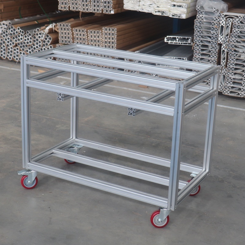 Movable Utility aluminum Cart 225 Lbs hand truck aluminum trolley with Wheels for production line