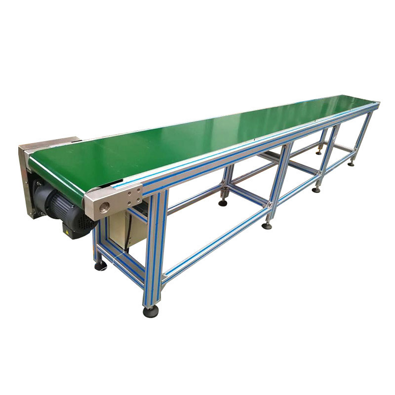 LANGLE Customization PVC Green Portable Conveyor Belt System Aluminium Alloy Food Conveyor Flat Belt Mining Conveyor