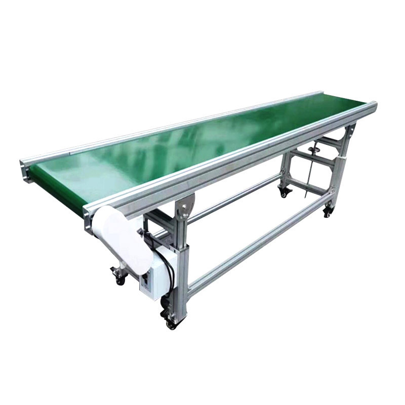 LANGLE Customization PVC Green Portable Conveyor Belt System Aluminium Alloy Food Conveyor Flat Belt Mining Conveyor