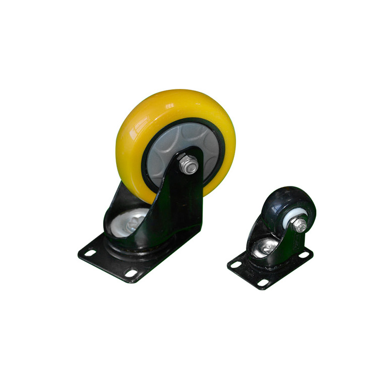 2 inch black castor wheel trolley pu pvc caster swivel casters wheel 50mm for small handling equipment