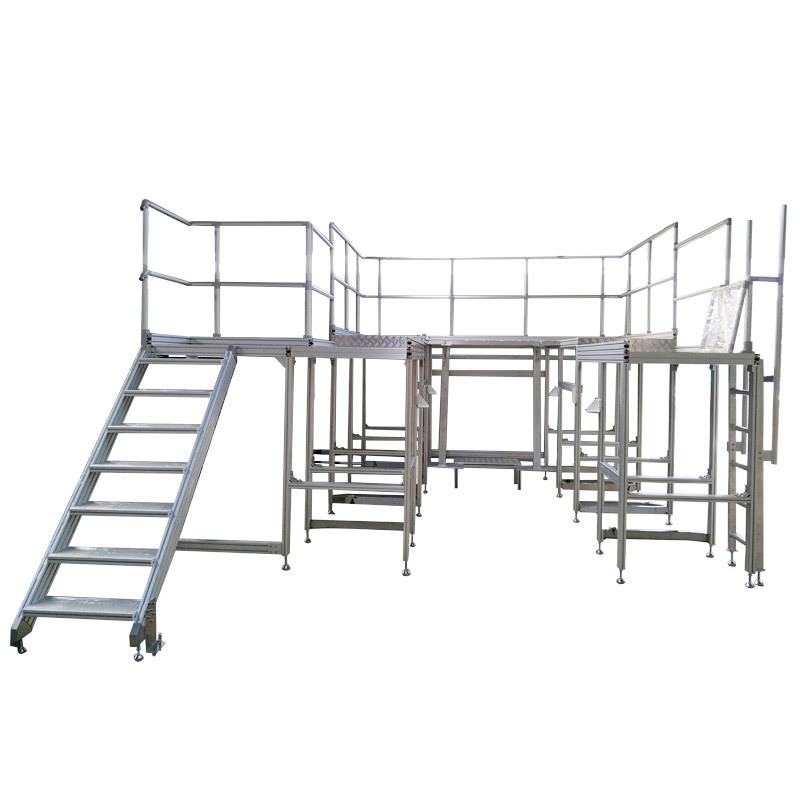 Chinese manufacturer industrial aluminum stairs and hand railings for sales