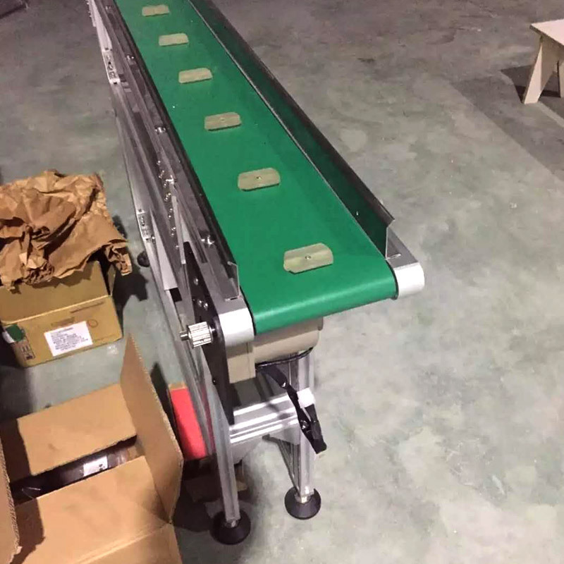 LANGLE Customization PVC Green Portable Conveyor Belt System Aluminium Alloy Food Conveyor Flat Belt Mining Conveyor