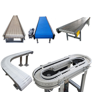 Factory Price PU Straight Belt Conveyor/Belt Conveying System Food Grade Motorized Aluminum Profile Conveyor Belt with Side Guid