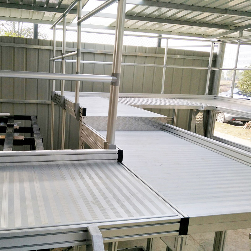 Chinese manufacturer industrial aluminum stairs and hand railings for sales