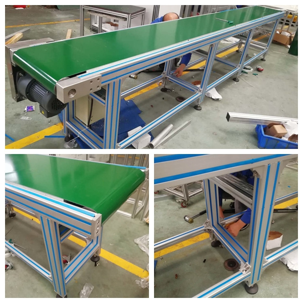 Portable rubber pvc food grade conveyor belt sushi with brake industry overhead conveyor chain for painting line