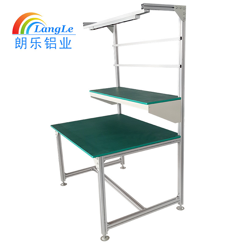 Langle Aluminium Workbench track workbench aluminum work table packing table for warehouse work station electronics assembly