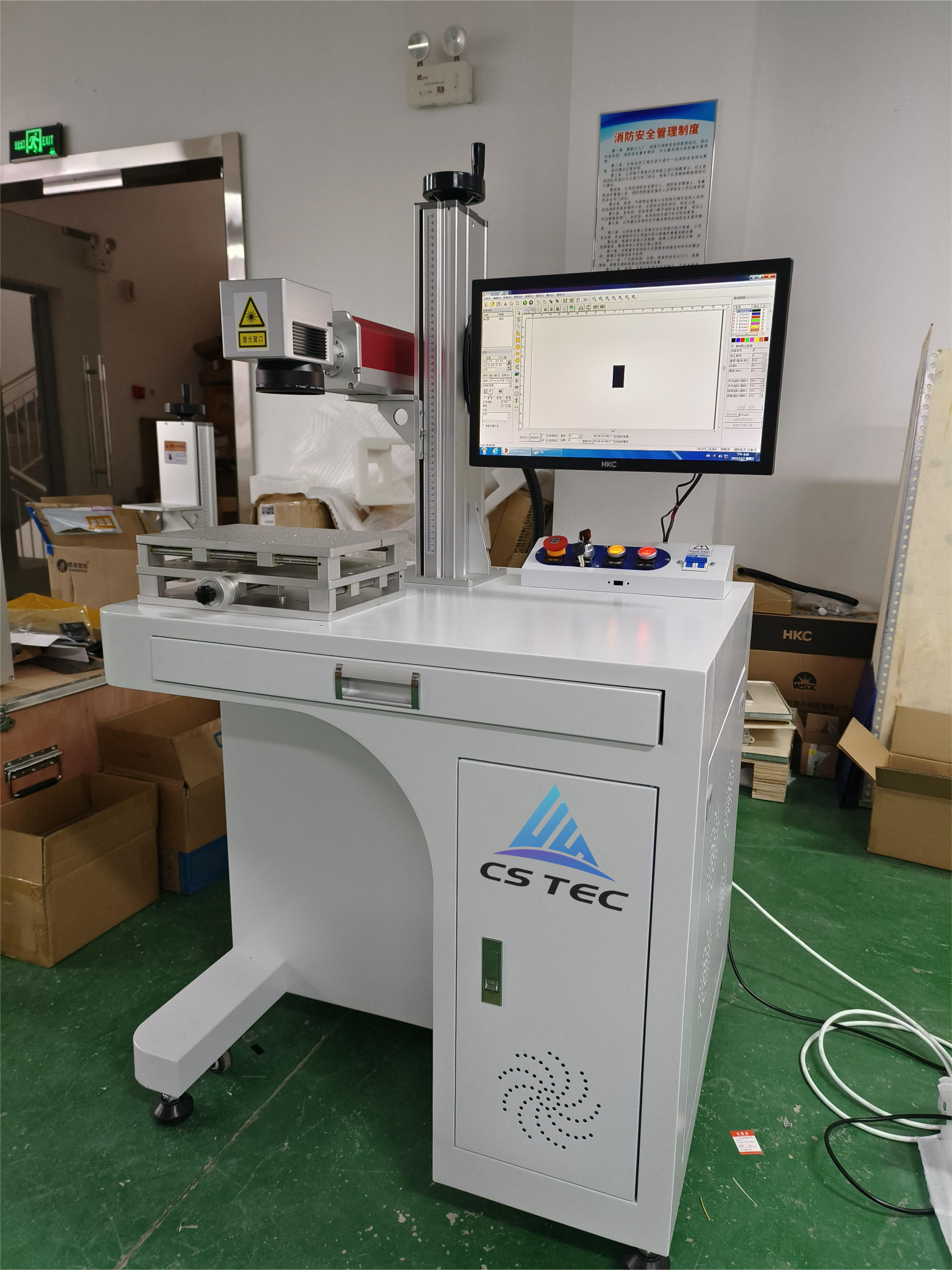 High Reliability Auto Focus 30W Fiber Laser Split Desk Fiber Laser Marking Machine for Metal Rigid Plastics