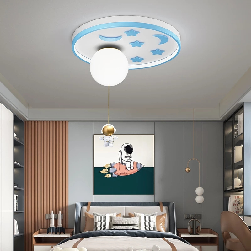 Kids Room Bedroom Ceiling Lamp Balloon Creative Corridor Lamp Boy Girl Children's Playground Decoration Astronaut Room Light