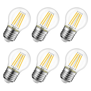 10X E27 Vintage White 2W 4W 6W Replace Incandescent 20W-60W Lamp G45 Screw Base Retro Edison Bulb 220V LED Filament Light Bulbs