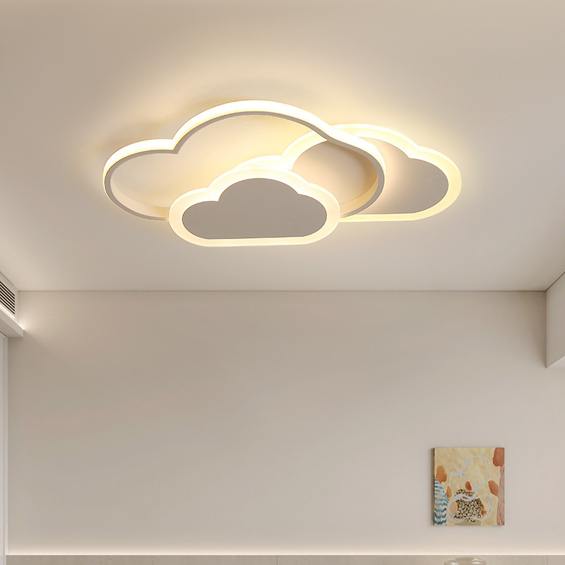 LED Ceiling Lamp For Children's Room Bedroom Modern Dimmable Lighting Fixtures Creative Child Cloud Ceiling Lamps