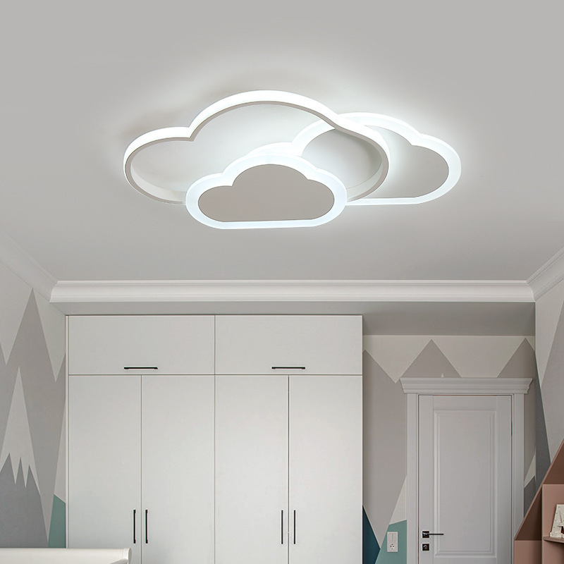 LED Ceiling Lamp For Children's Room Bedroom Modern Dimmable Lighting Fixtures Creative Child Cloud Ceiling Lamps