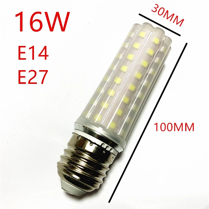 New 12W 16W 18W 220V/AC Light Bulb E14 E27 LED Double Color Lamp SMD2835 Chandelier Warm White LED Corn Bulb Light