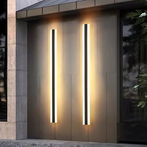 Waterproof Modern With Remote Living Room Bedroom Corridor Porch Black Indoor Lamp Lighting Dimmable New Outdoor LED Wall Lights