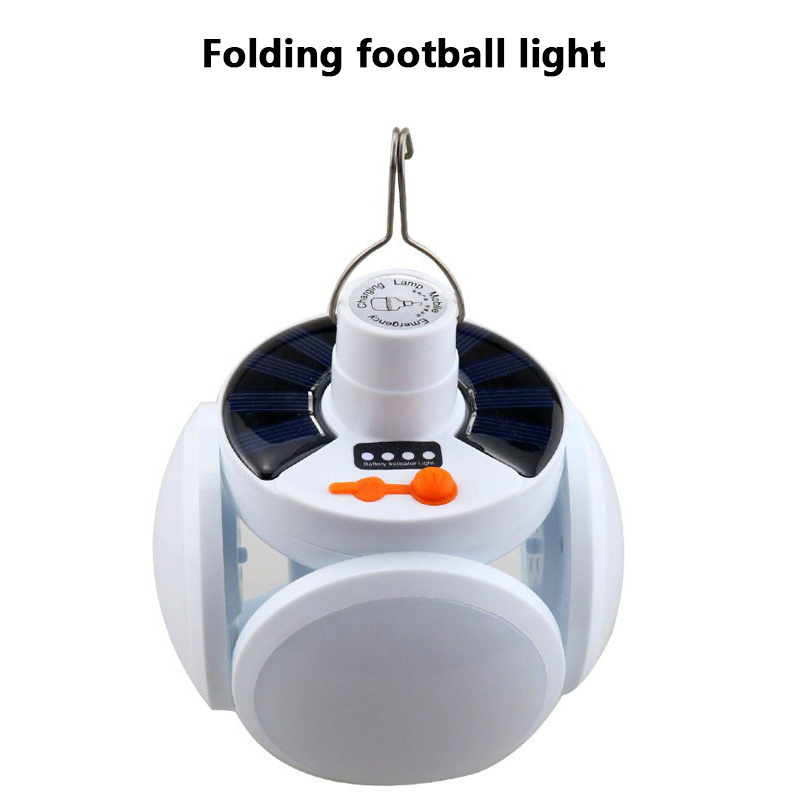 CSLIDO Solar Outdoor Folding Light Portable USB Rechargeable LED Bulb Search Lights Camping Torch Emergency Lamp