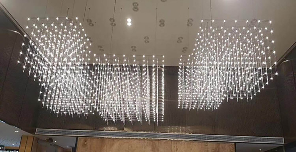 CSLIDO Hotel Lobby Custom Decoration Lighting Large Chandelier Exhibition Hanging Pendant Lights Modern Luxury LED Chandeliers