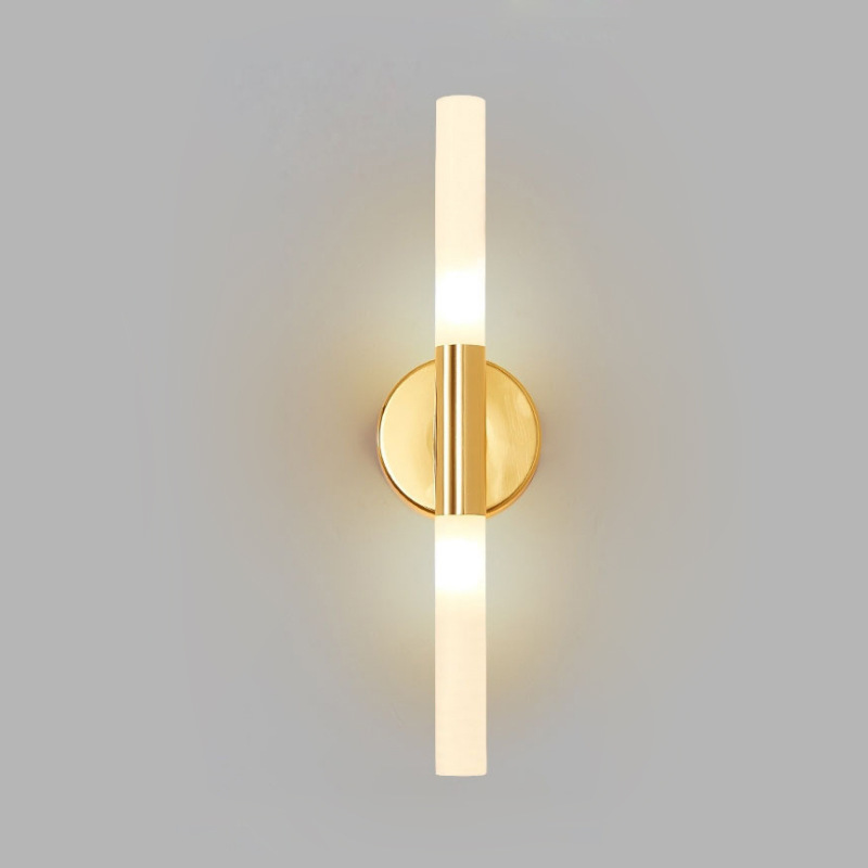 Modern Metal Tube Pipe For Bathroom Bedroom Foyer Washroom Living Room Wall Sconce Gold/Black Up Down Mirror Light LED Wall Lamp