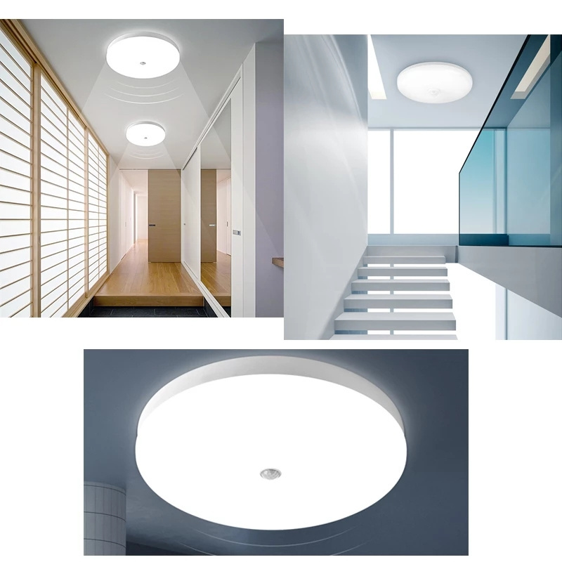 LED Lamp with PIR Night Light Sensor Wall Lamps 110V 220V 18W 15/20/30/40W for Home Stairs Hallway Motion Sensor Ceiling Lights