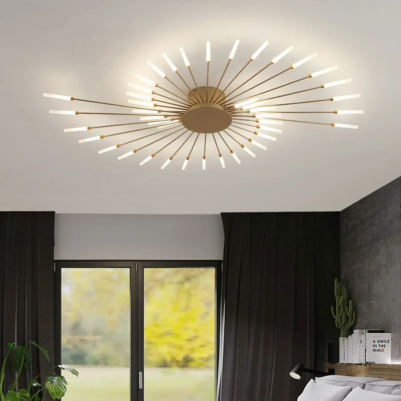 CSLIDO Modern Living Room Fireworks Shape Acrylic Led Ceiling Light Home Decor Fixtures Ceiling Light