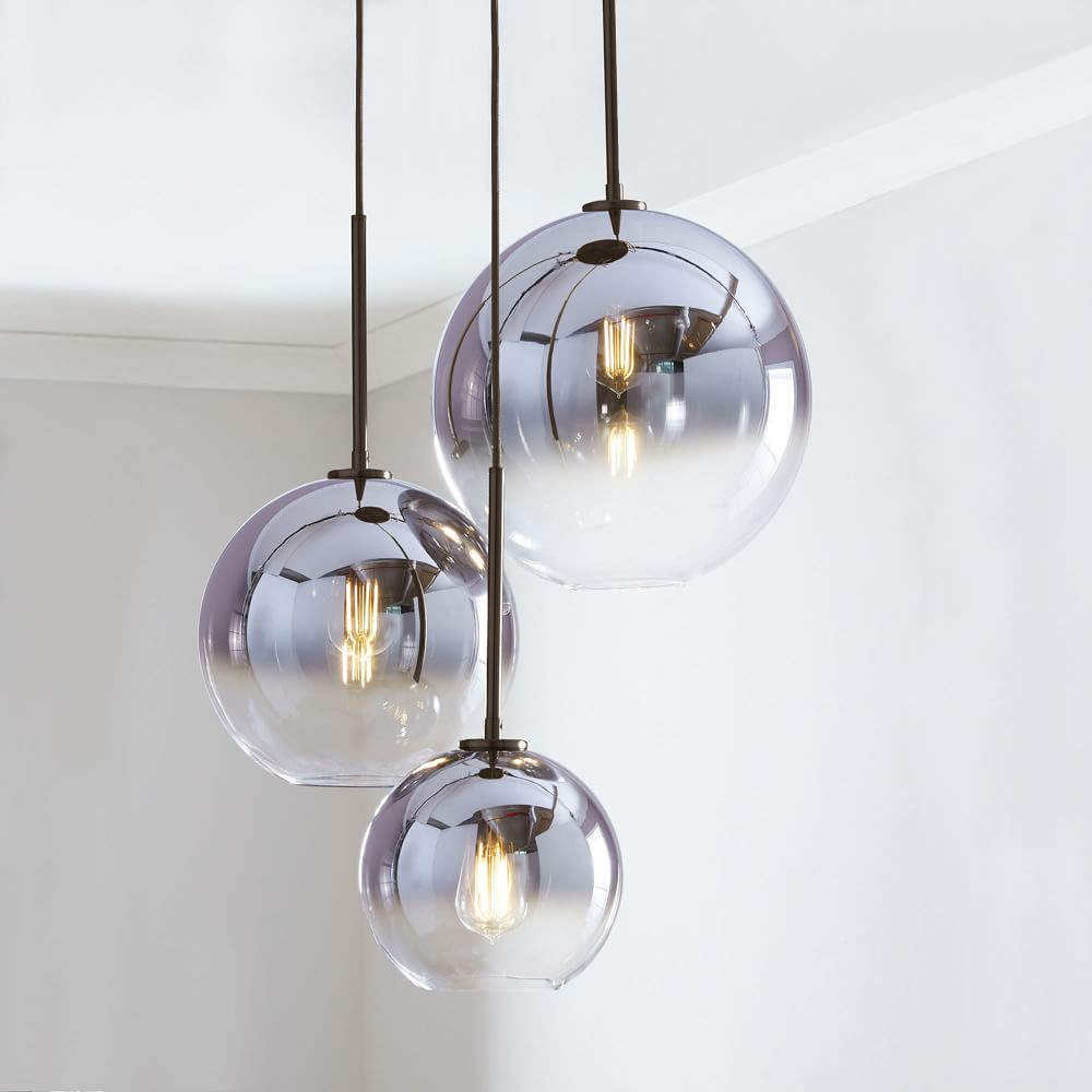 CSLIDO E27 Glass Bubble Chandelier Kitchen Hotel Decor Fixtures Bedroom Art Design Glass Ball Nordic Pendant Light