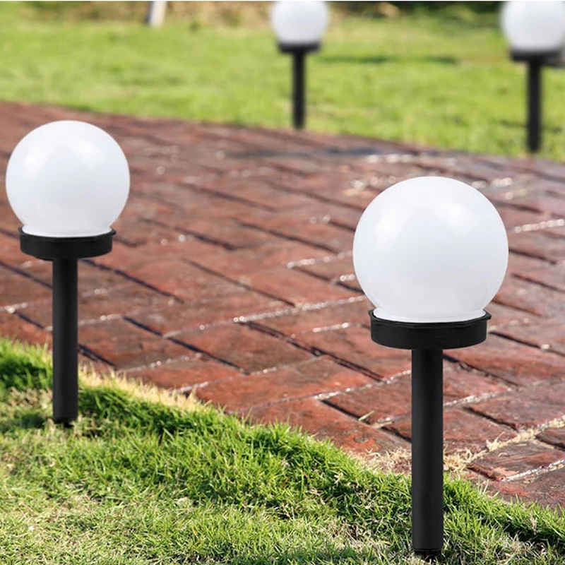 For Home Yard Driveway Lawn Decorative Garden Landscape Light Insert Earth Bulb Light Solar Ball Outdoor Light