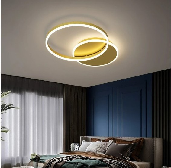 For Bedroom living room Lights Lighting Creative Lamp Kitchen Fixtures lustre Modern Aluminum Circle Led Chandeliers