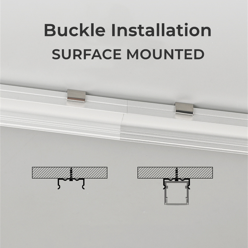 Smart phone control Surface mounted or embedded 1m 1.5m 2m 3m Magnetic Track Lighting System led track magnetic light