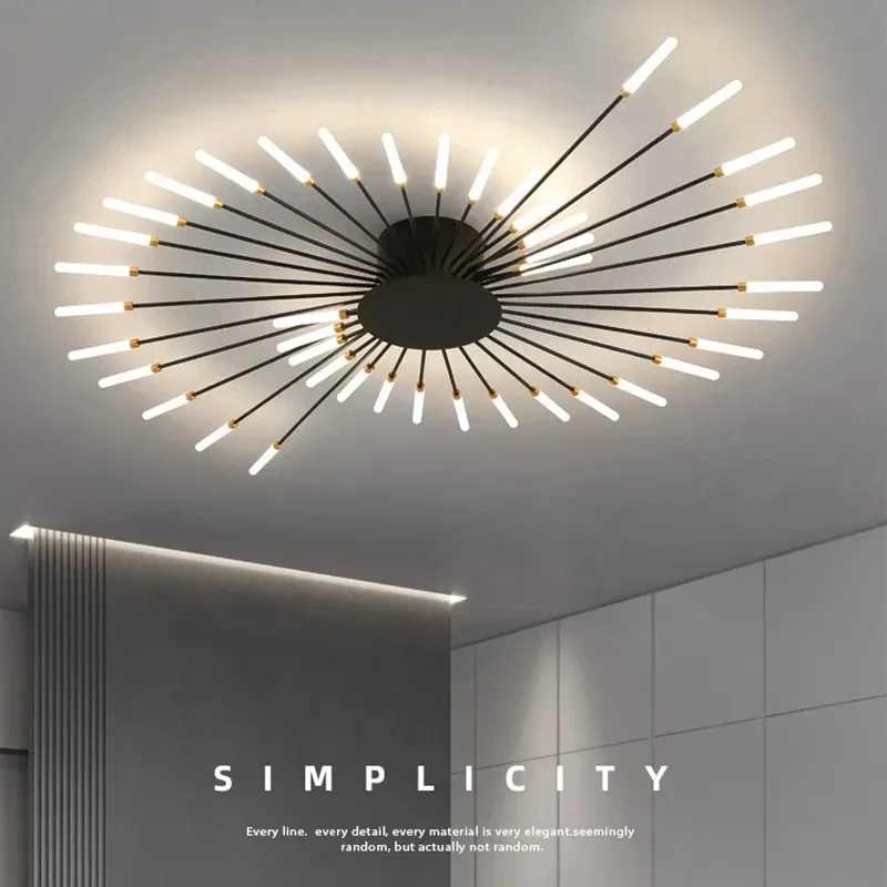 CSLIDO Modern Living Room Fireworks Shape Acrylic Led Ceiling Light Home Decor Fixtures Ceiling Light