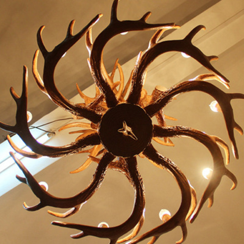 Nordic Retro Antler Chandelier Personality Creative Industrial Style  Restaurant Restaurant Cafe Living Room Bar Chandelier