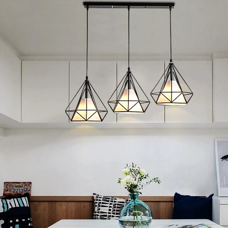 Ceiling Light Modern Industrial Hanging Lamps Iron Material Retro Pendant Lights 3 X E27 Base Loft