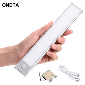 USB Rechargeable Motion Sensor Lights Magnetic Sticky under cabinet lights for Closet, Wardrobe, Kitchen, bedroom