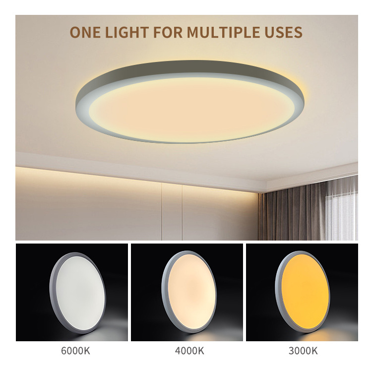 adjustable surface mounted ce certification slim round led ceiling light lamps decorative modern design for bedroom living room