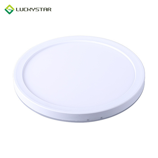 LUCKYSTAR High bright hot sale low price round  diameter Plastic white AC220-240V 12w 2835 ip20 moden led flat Ceiling light