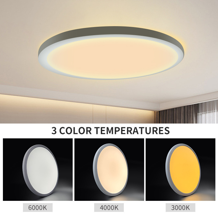 plastic ceiling light led cover round shape modern adjustable 22w 18w surface mounted ceiling with light  luxury for living room