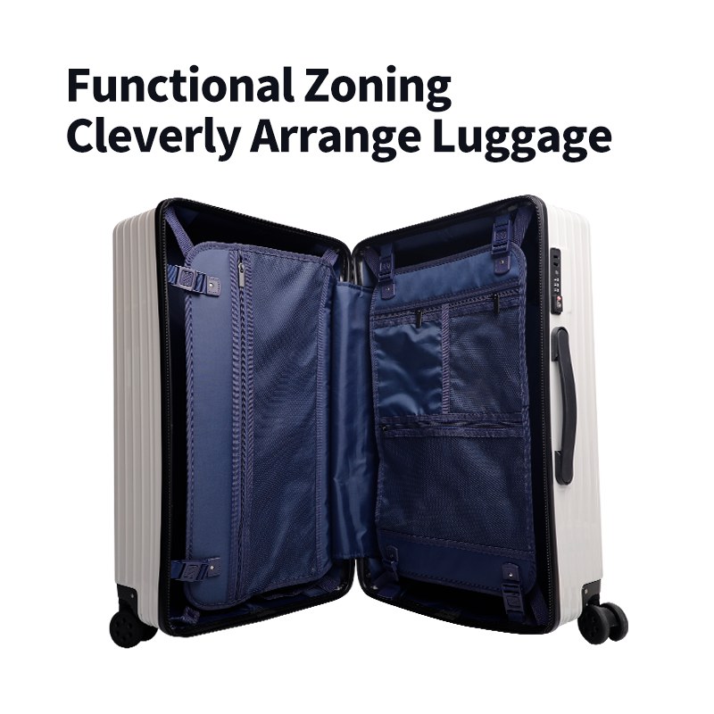 carry-on luggage Hard shell Durable ABS+PC Trolley Luggage With 4 Rolling Spinner wheels Travel Suitcase