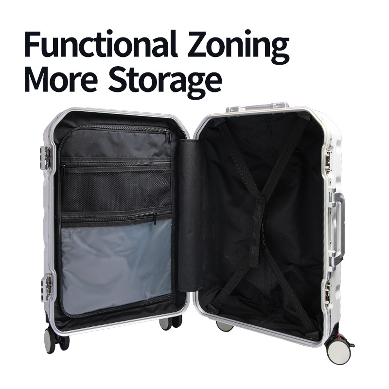 aluminium carry-on closet medium unbreakable hard suitcase 1 pcs business case organizer travel trolley luggage