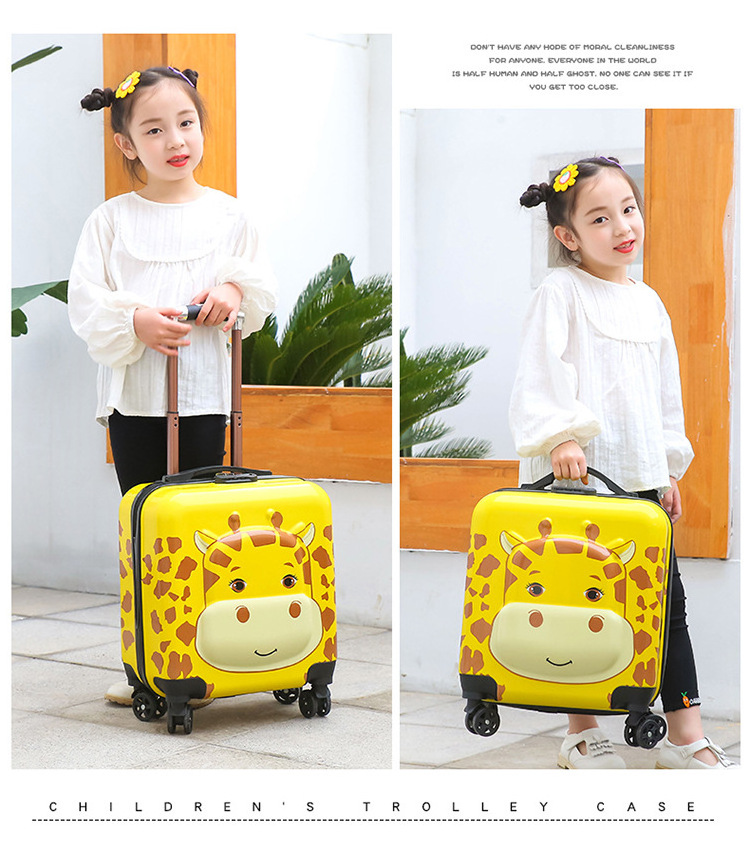 Customize Pattern Fashionable Cartoon character cute boy and girl Suitcase Bag Kids ride Trolley Luggage Children carry on box