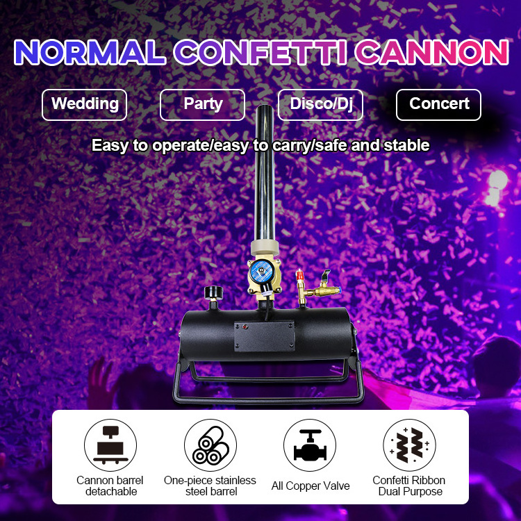 Factory maya dj equipment 30w stage compressed air paper electric cannon wedding maquina de co2 confetti machine