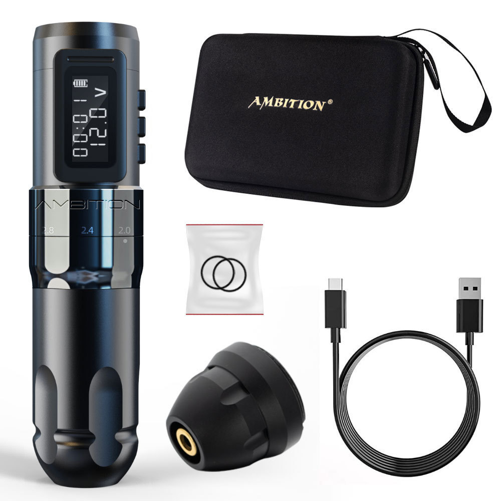 Ambition Rotary Tattoo Battery Pen Wireless Cartridge Machine Tattoo Machine for Sale