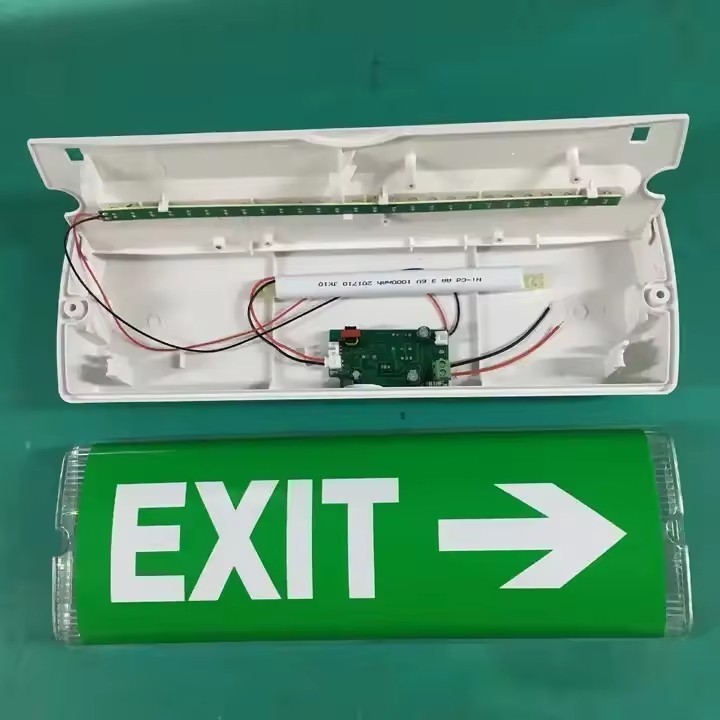 Custom LED Exit Sign Emergency Light Waterproof IP65 Battery Powered LED Fire Emergency Exit Fluorescent Emergency Lights