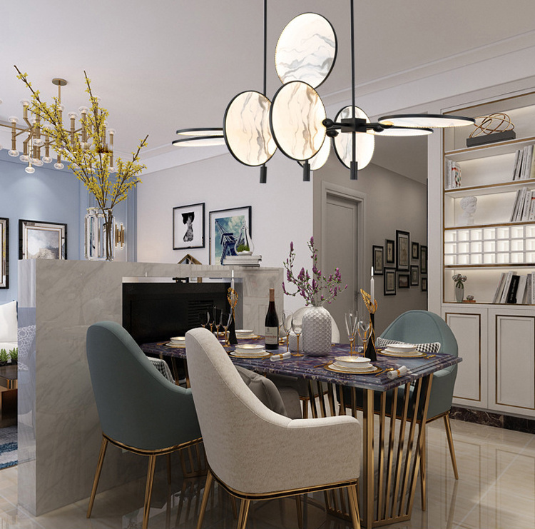 Luxury Pendant Home Decor Loft Kitchen Lighting Suspension Design Light Fixtures Golden Pendant LED Light