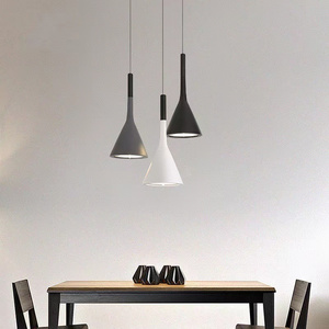 Modern Led Pendant Lights Black White Kitchen Island Fixtures Bedroom Table Dining Room Hanging Lamp Lampshade Home Chandeliers